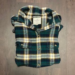 Green AE Flannel Shirt